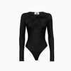 Coperni Black Long-sleeve Top With Twisted Cut-out Detail In Black