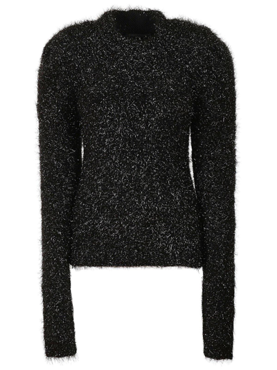 Alberta Ferretti Glitter Detailed Knit Jumper In Nero