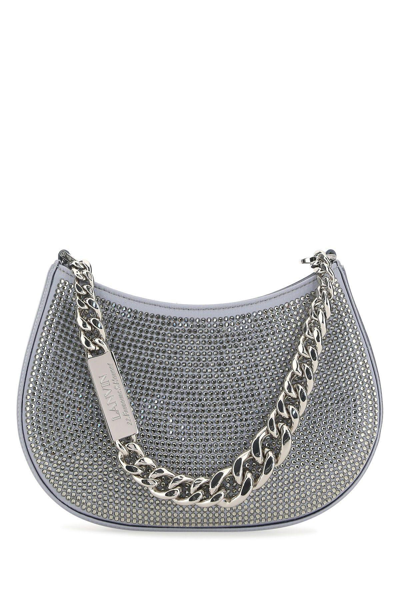 Lanvin Embellished Satin Handbag In Metallic