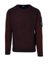 C.P. COMPANY LENS-DETAILED CREWNECK KNITTED JUMPER