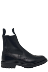 Tricker's Chunky Sole Round Toe Ankle Boots In Black