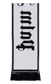 Palm Angels Logo Intarsia Scarf In Black
