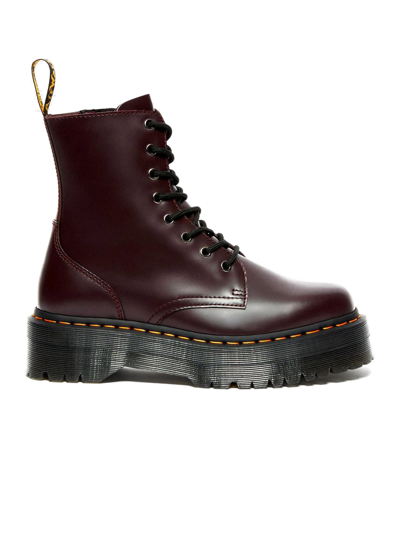 Dr. Martens Bordeaux Leather Jadon Ankle Boots In Burgundy Smooth | ModeSens