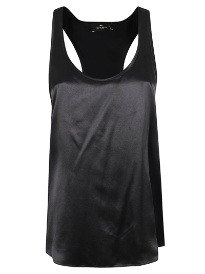 Etro Scoop-neck Tank Top In Black