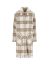 WOOLRICH CHECK PATTERN FRINGED OVERSHIRT