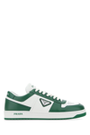 PRADA TWO-TONE LEATHER DOWNTOWN SNEAKERS