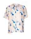 Blue Sky Inn Photograph-print Short-sleeved Shirt In Beige