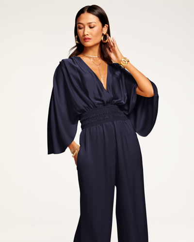 Ramy Brook Cheri Wide Leg Jumpsuit In Navy