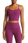 Beyond Yoga Space Dye Crop Tank In Aubergine Beet