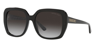 Michael Kors Mk2140 Manhasset Acetate Square Sunglasses In Black,grey Gradient