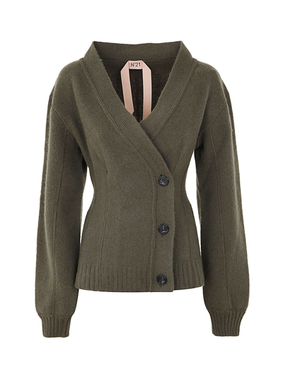 N°21 Knitted Double Breasted Blazer In Green