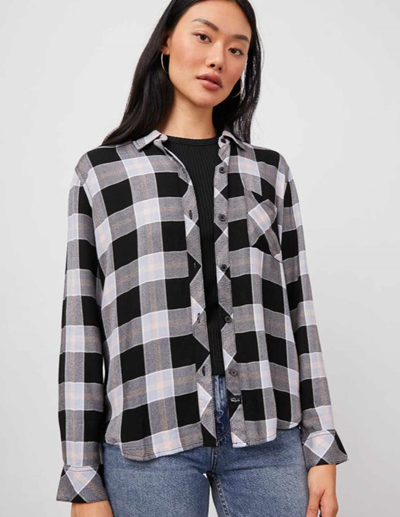 Rails Hunter Plaid Shirt - Onyx Periwinkle Blush