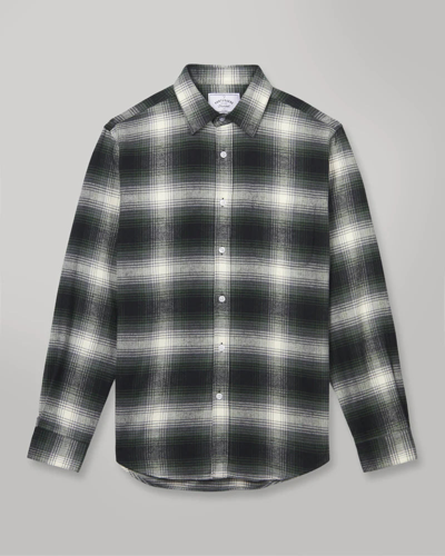 Portuguese Flannel Checked Cotton-flannel Shirt In Black