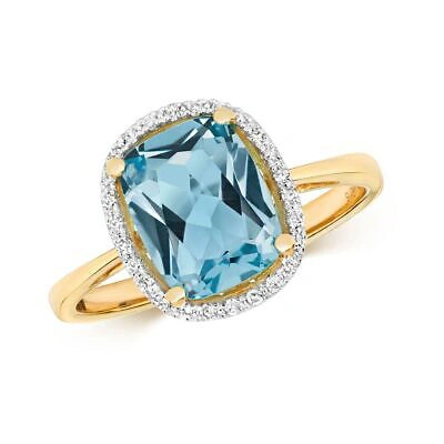 Pre-owned So Diamant & Hell Schweizer Blau Topas Ringgrössen J-q Gelbgold