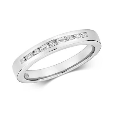 Pre-owned Eternity Diamant  Baguette Und Runde Steine 0.26ct