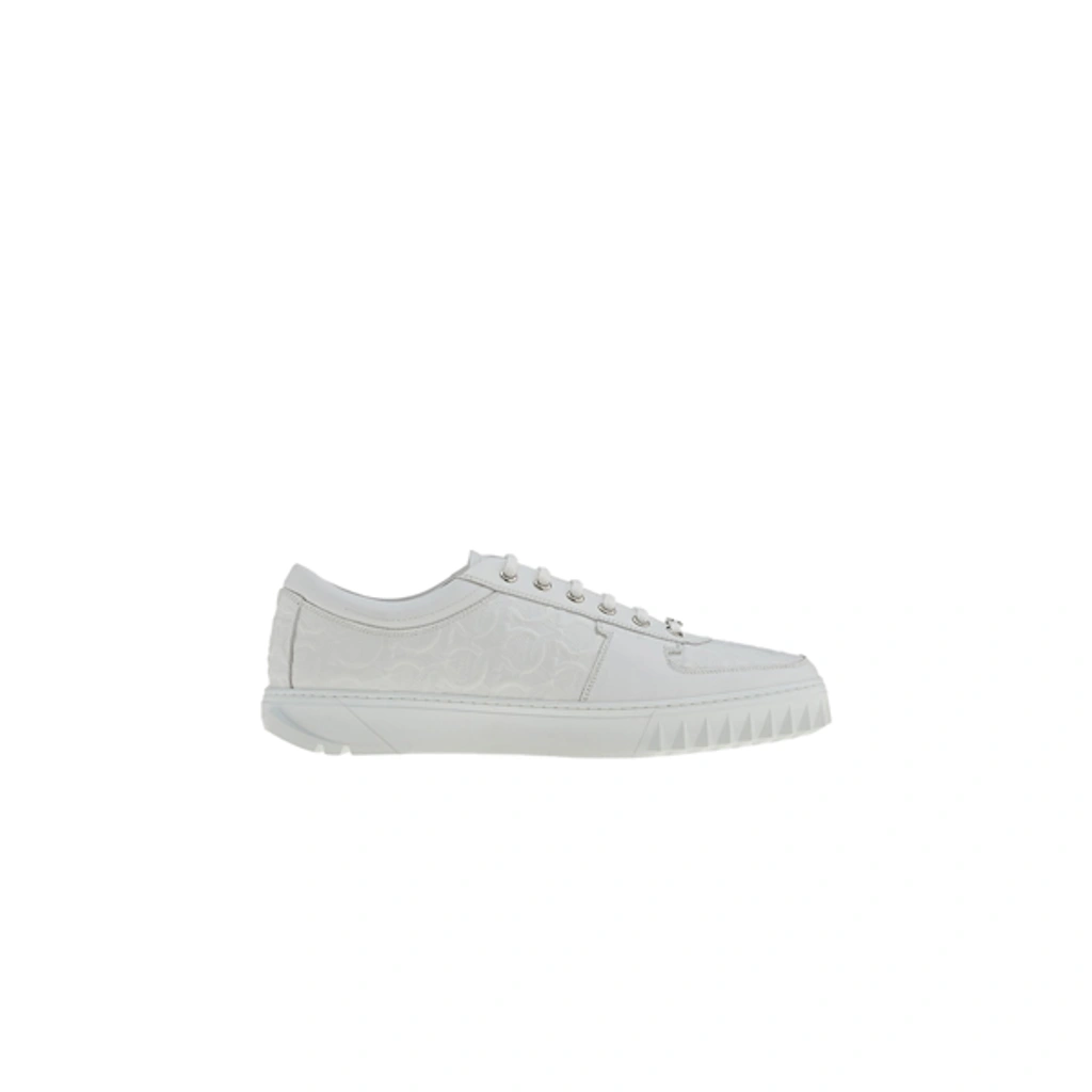 スニーカー Salvatore Ferragamo Shark-Tooth Detailed Leather Sneakers Ferragamo Salvatore Shark-tooth Detailed Leather Sneakers In