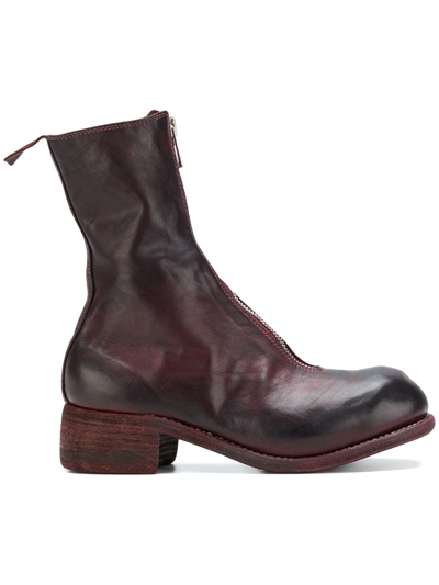 Guidi Women Pl2 Soft Horse Leather Boots In Cv23t Burgundy