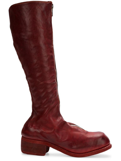 Guidi Women Pl3 Front Zip Tall Boot In 1006t Red