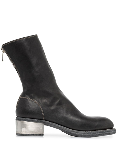 Guidi Women 788zi Metal Heel Soft Horse Leather Boots Cv86t Charcoal In Cv86t Charcoal Grey