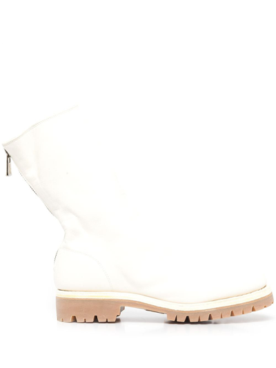 Guidi Women 788v Soft Horse Leather Back Zip Boot In Co00t White