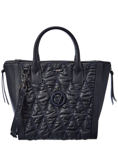 Valentino By Mario Valentino Charmont Matelasse Leather Tote In Blue
