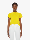 Mother The Lil Goodie Goodie Lemon Chrome Tee Shirt In Yellow