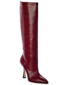 Stuart Weitzman Women's Parton Lizard Embossed High Heel Boots In Red