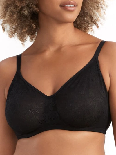 Tc Fine Intimates Shape Of U Seamless Lace Bra In Deep Black