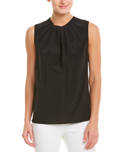 Michael Kors Collection Silk-blend Top In Blue