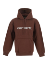 Carhartt Embroidered Hoodie In Marrone