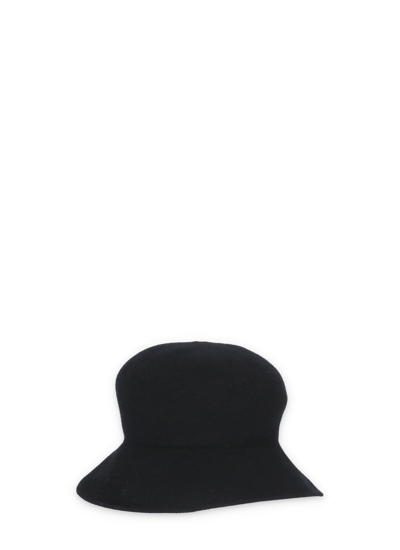 Kangra Wool And Silk Bucket Hat  In Black