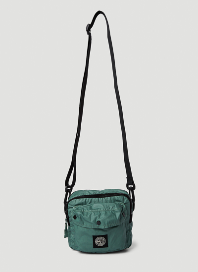 Stone Island Convertible Pouch Bag In Green