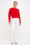 Endless Rose Love Chenille Sweater In Red