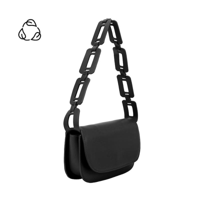 Melie Bianco Inez Black Small Recycled Vegan Shoulder Bag