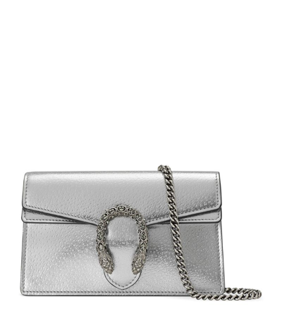 Gucci Super Mini Dionysus Shoulder Bag In Silver