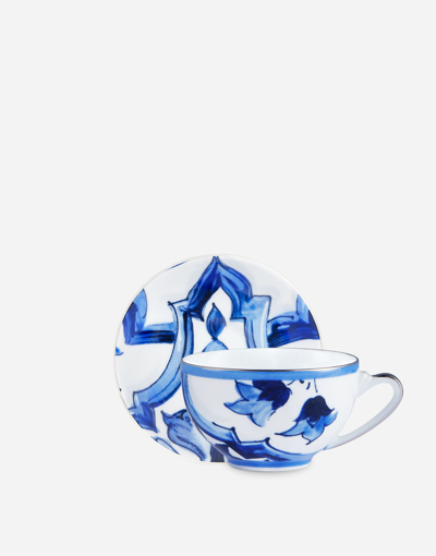 Dolce & Gabbana Porcelain Tea Set In Multicolor
