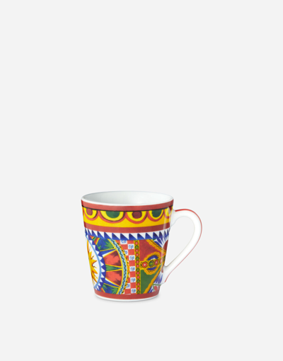 Dolce & Gabbana Porcelain Mug In Multicolor