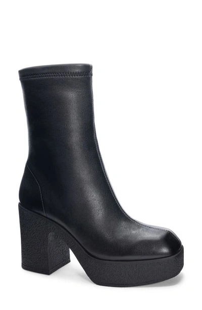Chinese Laundry Callahan Platform Bootie In Black Suedette