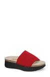 Munro Nalia Slide Sandal In Red Fabric