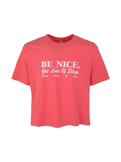 Sporty &amp; Rich Be Nice Cropped T-shirt In Strawberry