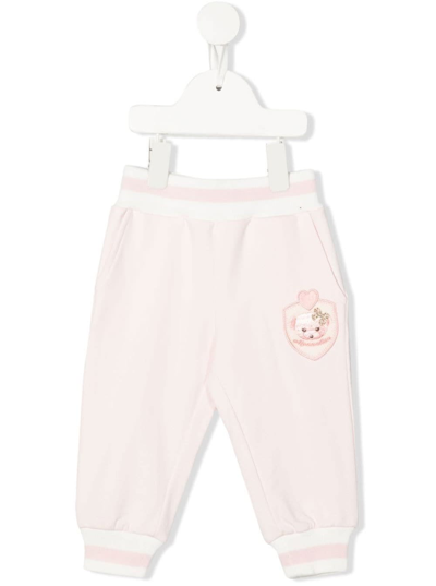 Monnalisa Babies' Jogger Con Stampa Felpa G Felpa Garzata Stretch - In Pink