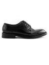 GREEN GEORGE BLACK BRUSHED LEATHER DERBY SHOES