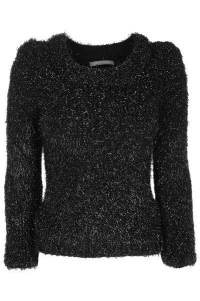 Alberta Ferretti Long-sleeve Knitted Jumper In Schwarz