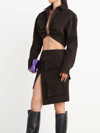 Off-white Cargo Cropped Shirt In Grey