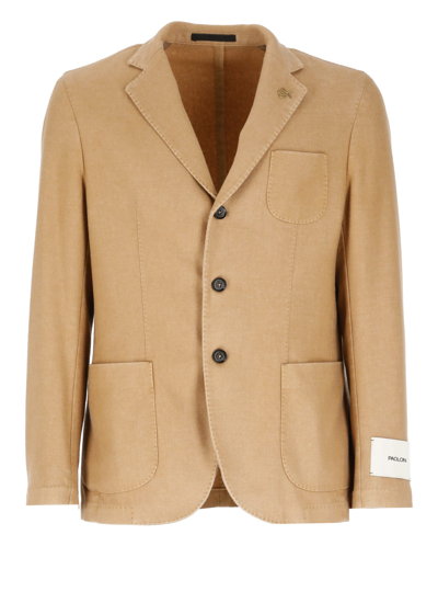 Paoloni Virgin Wool Jacket In Beige