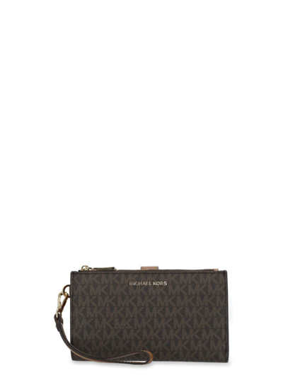 Michael Michael Kors Jet Set Wallet In Brown