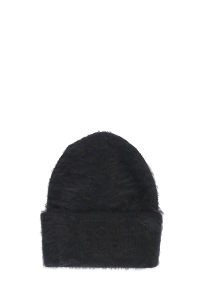 Dondup Embroidered Beanie In Black