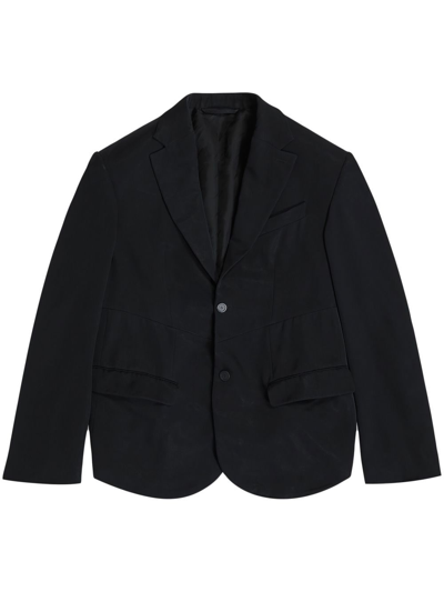 Balenciaga Single-breasted Oversized Blazer In Black