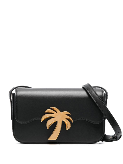 Palm Angels Palm Beach Shoulder Bag In Black Gold