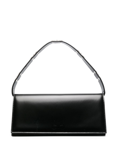 Mach & Mach Crystal-embellished Shoulder Bag In Black
